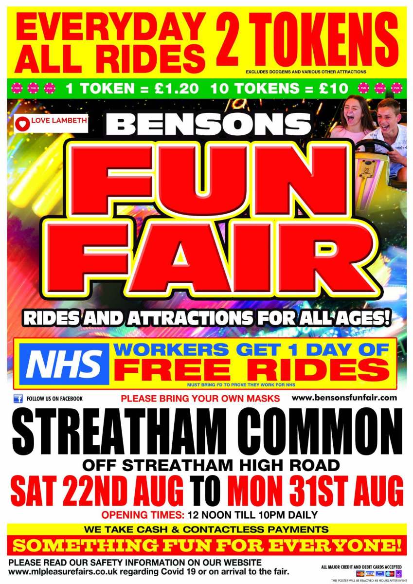 Bensons A2 Poster Streaham 2020