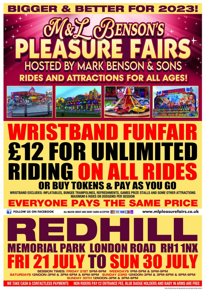 Bensons A2 Poster Redhill 2023